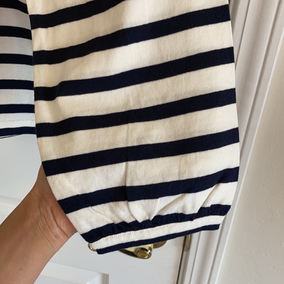 NWT J.Crew Mariner cloth puff-sleeve top in stripe - Picture 7 of 10